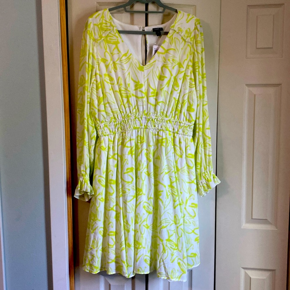 Torrid smocked waist long sleeve mini dress